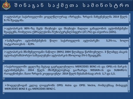 საქართველოს  შინაგან   საქმეთა  სამინისტროს  პრეზენტაცია